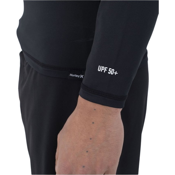 Hurley Mens Quickdry Long Sleeve Rash Vest MAT0001020 - Black